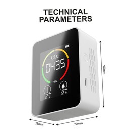 Outanaya 1 Set Detector and Humidity Air Quality Monitor for Greenhouses Warehouses and Homes Screen Easy Measurement