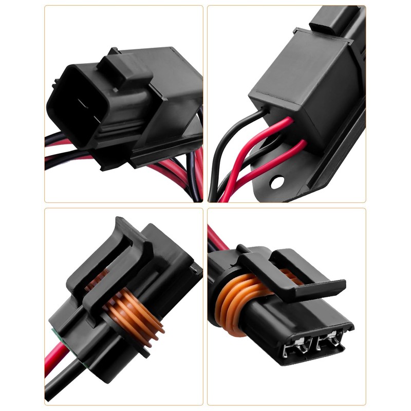 AUGREX Engine Cooling Fan Motor Wiring Harness Fit for Dodge