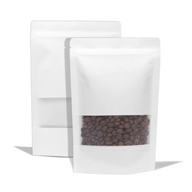 Spartan Industrial - 6" X 9" White Zip Top Food Bags - Pack of 500 Resealable Smell-Proof Pouches for Packaging Coffee, Tea, Spices, Snacks, and More
