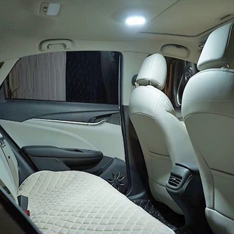 Auto Ceiling Lamp LED Rechargeable Interior Press Light 10.5x9.2x1.2cm Car