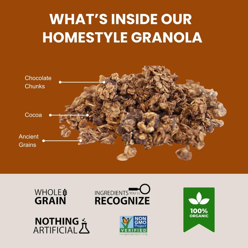 Erin Baker’s Homestyle Double Chocolate Granola with Ancient Grains -