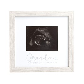 Kate & Milo Rustic Grandma Sonogram Picture Frame, Pregnancy Announcement, Ultrasound Baby Photo Frame, Gender-Neutral Baby Keepsake Frame, Tabletop And Wall Décor, 4x5 Photo Insert, Distressed Gray