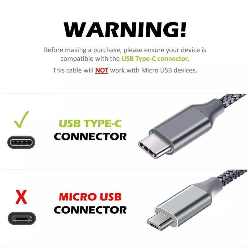 Brexlink USB C To USB A Charge/Sync Cable - Black