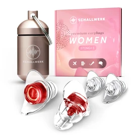 SCHALLWERK ® Women+ Ear Protection Earplugs - Dampen Noise & Maintains Sound Quality - Ear Plugs, Concerts, Ear Protection - Earplugs Suitable for Music, Festival, Work & Learning