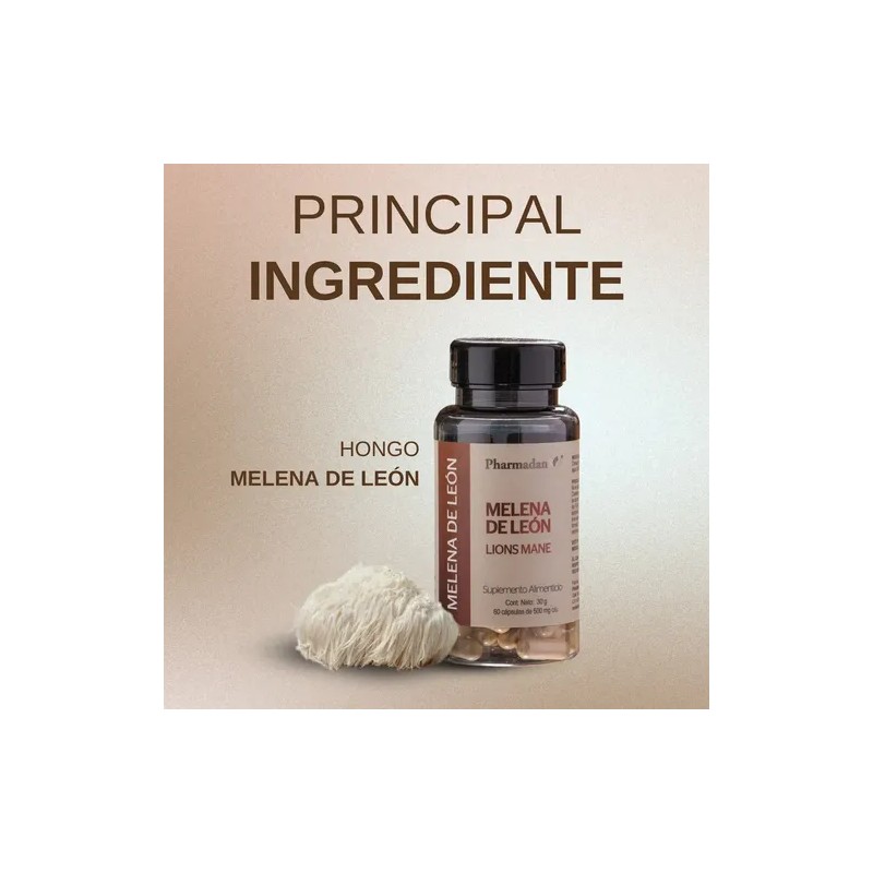 Melena De Leon Lions Mane Pharmadan 60 Caps