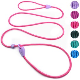 Slip Lead Dog Leash Slip Lead 5FT Dog Training Leash 9 Color Slip Leads for Dogs Dog Leashes for Medium Dogs No Pull Dog Leash(Pink)