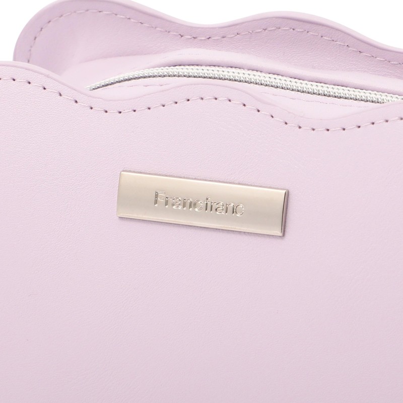 Francfranc Wave Shape Pouch Small Light Purple Makeup Pouch Trinket