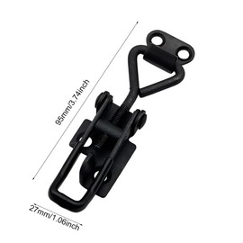 Ansodo Set of 4 adjustable toggle clamps, adjustable toggle clamps, metal toggle latc, for box, gate, cabinet, suitcase (containing iron)