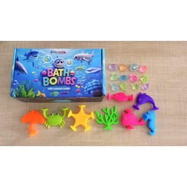 Shark Bath Bombs for Kids, 8 Pack Surprise Bath Bombs with Toys Inside