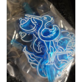 Unbranded Stork baby cupcake topper / baby girl / baby boy / 12 ct / baby shower - Blue