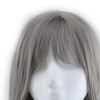 Bob Short Hair Wig Heat Resistant Synthetic Gray Breathable Fluffy