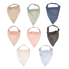 BIUDECO 8 Pack Flower Hair Scarf Headband Elastic Comfortable Breathable for Women Head Kerchief