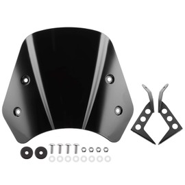 Motorcycle Windscreens, Short Motorcycle Windscreen, Wind Deflector, Protective Trim, Suitable for Be-nelli Leon-cino 250 (Black)