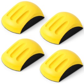 4 Pcs 5 Inch Hook and Loop Mouse Hand Sanding Block Hand Sander Block Sanding Mouse for Wood, Furniture Restoration, Home, Automotive Body, Woodworking Tools