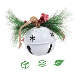 TOVINANNA Merry Christmas Decor Santa Bell Ornaments 70mm Large Bells Outdoor Christmas Decorations