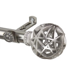 A&F Rod Décor - Legend 13/16" Single Curtain Rod 28-48 inch - Satin Nickel