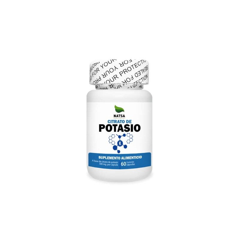 Citrato de Potasio 60 cápsulas, calidad Premium