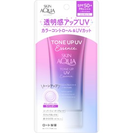 JP Best-seller: Skin Aqua Tone Up UV Essence Sunscreen, Lavender, 2.8 oz (80 g) (Enhances Transparency, Color Control, UV Sunscreen, SPF50+ PA++++, Foundation Primer)