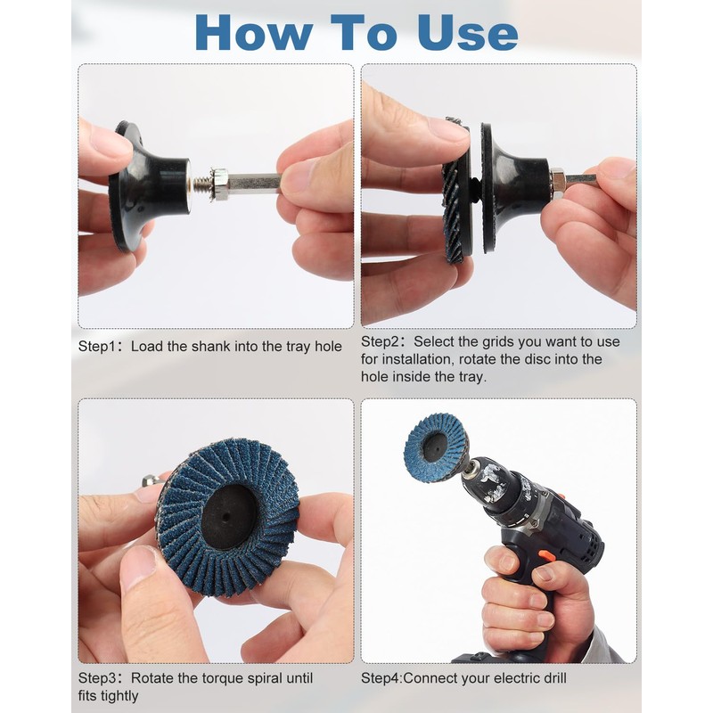 AOKLIT 24 Pcs Die Grinder Sanding Disc, 2 Inch Flap