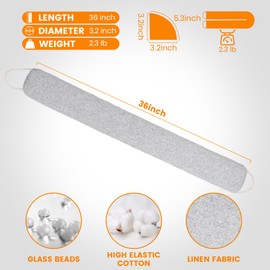 TORRAMI Under Door Draft Stoppers 36 Inch, Heavy Triangle Stop Draft Block Cold Air/Wind/Breeze Noise Blocker Door Sweeps Weather Stripping Bottom Seal Light Gray