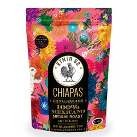 Café en Grano de Altura Chiapas | 250gr | Tostado Medio | Cuerpo Medio | 100% Arábica | Certificación Kosher | Notas a Nuez, Miel y Frutos Secos - Aroma Floral y Caramelo | Grano Entero | ETNIA 52