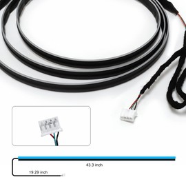 LIGHEID RGB Acrylic Interior Car LED Strip Light 43-inch, which fit for RGB Main Controller Connects and sub-Controller kit (not Including)