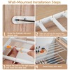 VanlonPro Expandable Closet Shelf Wall-Mounted Metal Storage Rack Adjustable Closet