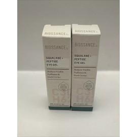 Biossance Squalane + Peptide Eye Gel .14oz 4ml Trial Size NEW (2 PACK) Lot of 2