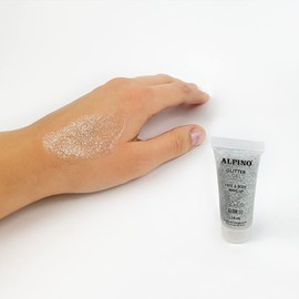 Alpino Fiesta Glitter Gel Silver Format Blister Glitter Gel with Silver Base Liquid Purple Liquid Purple