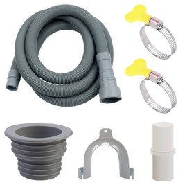Drain Hose for Washing Machines, Washing Machine Hose, Drain Hose for Dishwasher, Waste Water Hose Extension, Suitable for Washing Machines, Dishwashers and Dryers, 2 m