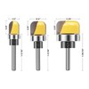 TOTOWOOD Dish Carving Router Bits,3Pcs 1/4 Inch Shank Bowl and