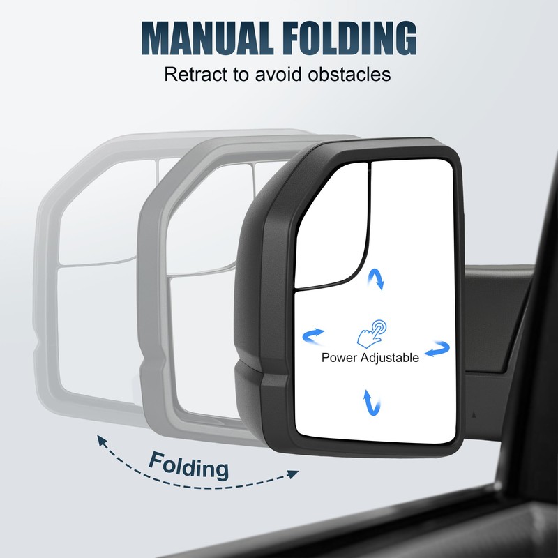 Driver Left Side Mirror Compatible with 2015-2020 Ford F-150, Power