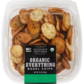 Barkery Organic Everything Bagel Chips 15 Oz, Schwartz Brothers Bakery