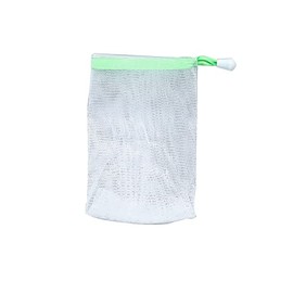 Bubble Mesh Bag Soap Parcel Nylon Soap Net for Foaming and Drying Bag with Cord Sponges for Bath or Shower (Green)