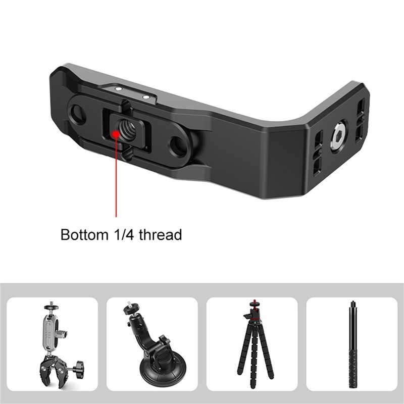 Quick-Release Tripod L-Bracket for Insta360 X4 Action Camera with Horizontal/Vertical