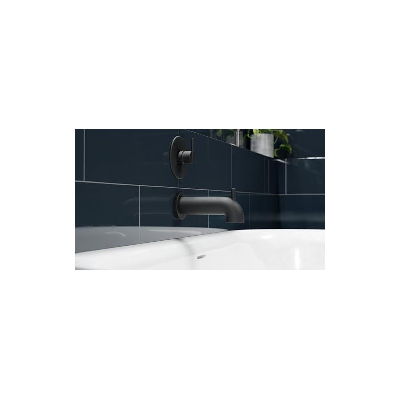 Olympia Faucets OP-640063 Extended Combo Diverter Tub Spout (Matte Black)