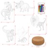 YATOSEEN Dinosaur 3D Illusion Lamp, Dinosaur Night Lights with 16