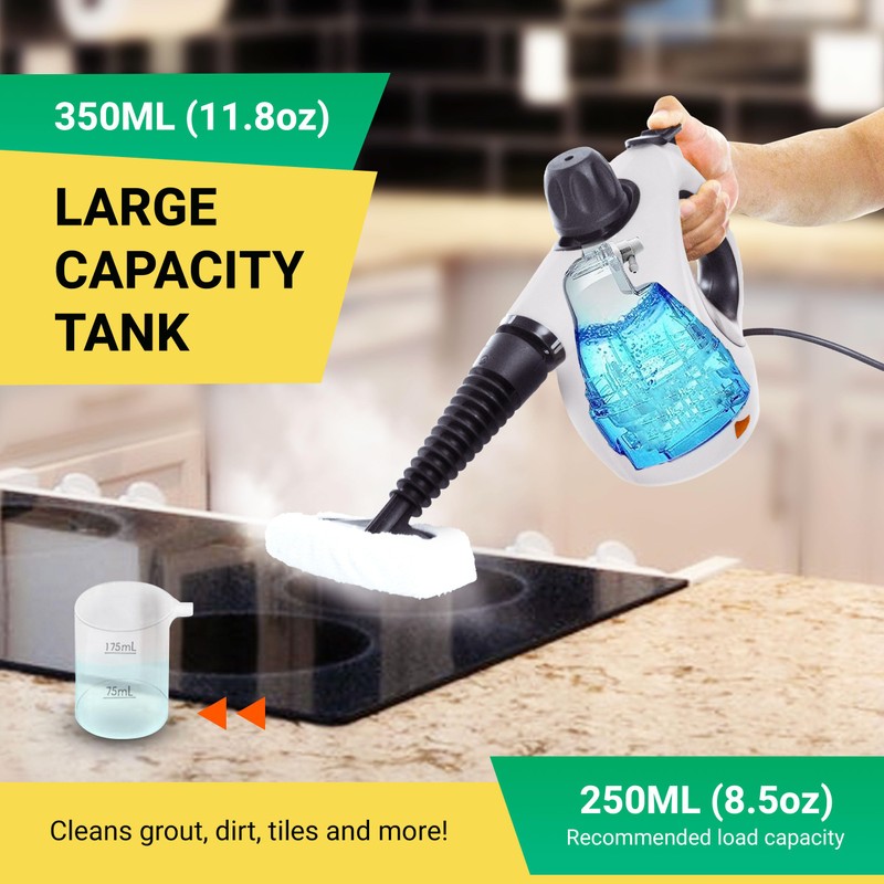 Comforday Multi-Purpose Steam Cleaner with 9-Piece Accessories, Pressurized Handheld Steam
