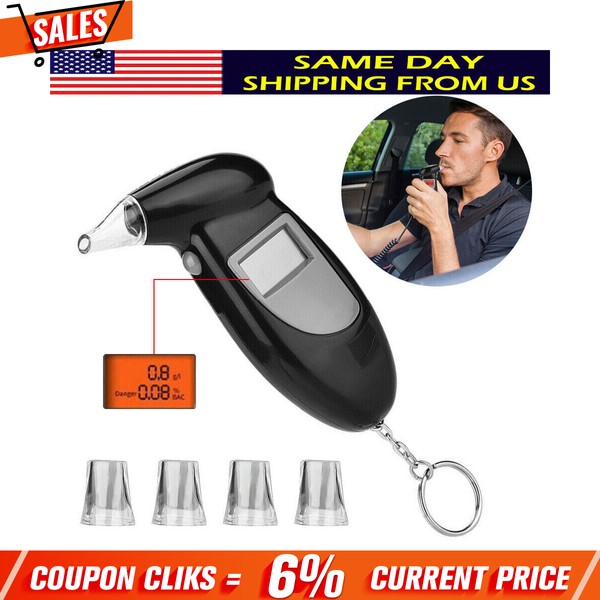 Geartronics Portable Digital LCD Breath Alcohol Tester Breathalyzer Analyzer Police