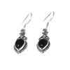 Art Gecko Sterling Silver Black Onyx Teardrop Earrings, Stone, Onyx