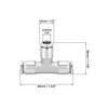 QWORK 1/4" OD Union Tee Stainless Steel 3 Way Tee