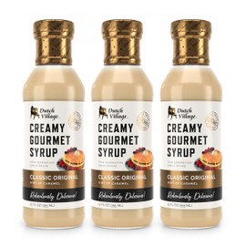 Creamy Gourmet Breakfast & Dessert Syrup | Organic Ingredients - Clean Label | No Preservatives, Artificial Flavors, or Corn Syrup | Gluten-Free | Dutch Village Classic Original 12 fl oz - 3 PK