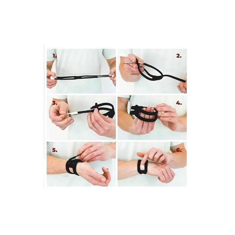 WristWidget® (Black) Adjustable Wrist Brace for TFCC Tears, One Size