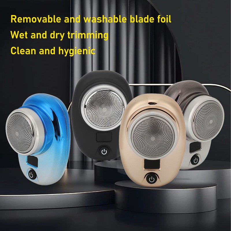 Electric Beard Trimmer Cordless Mini USB Rechargeable LED Display Waterproof