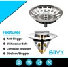 Bevy Designs Bathroom Sink Plug, Kitchen Sink Strainer | Universal