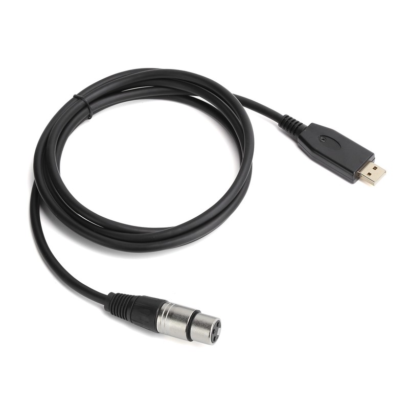 Microphone Cable Computer USB to XLR Female Microphone Connector Cord