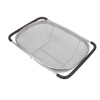 Over The Sink Colander Stainless Steel Telescopic Strainer Basket Rubber
