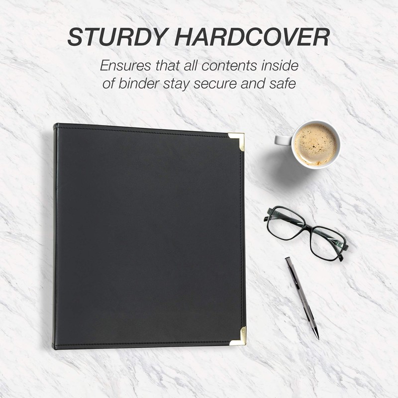 Samsill Classic Collection Leather 3 Ring Binder, Executive Presentation Portfolio,