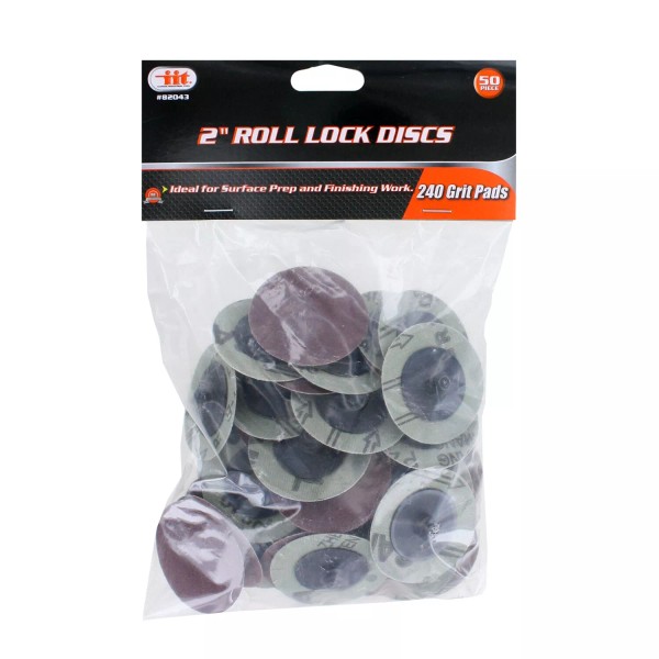 IIT 2-Inch Roll Lock Discs, 240 Grit Pads, 50-Piece
