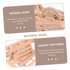 Kisangel 1PC Mini Cart Model Ancient Style Wooden Micro Landscape Decor for Mini Gardens Succulent Displays and Home Office Decoration for Sharing with Friends